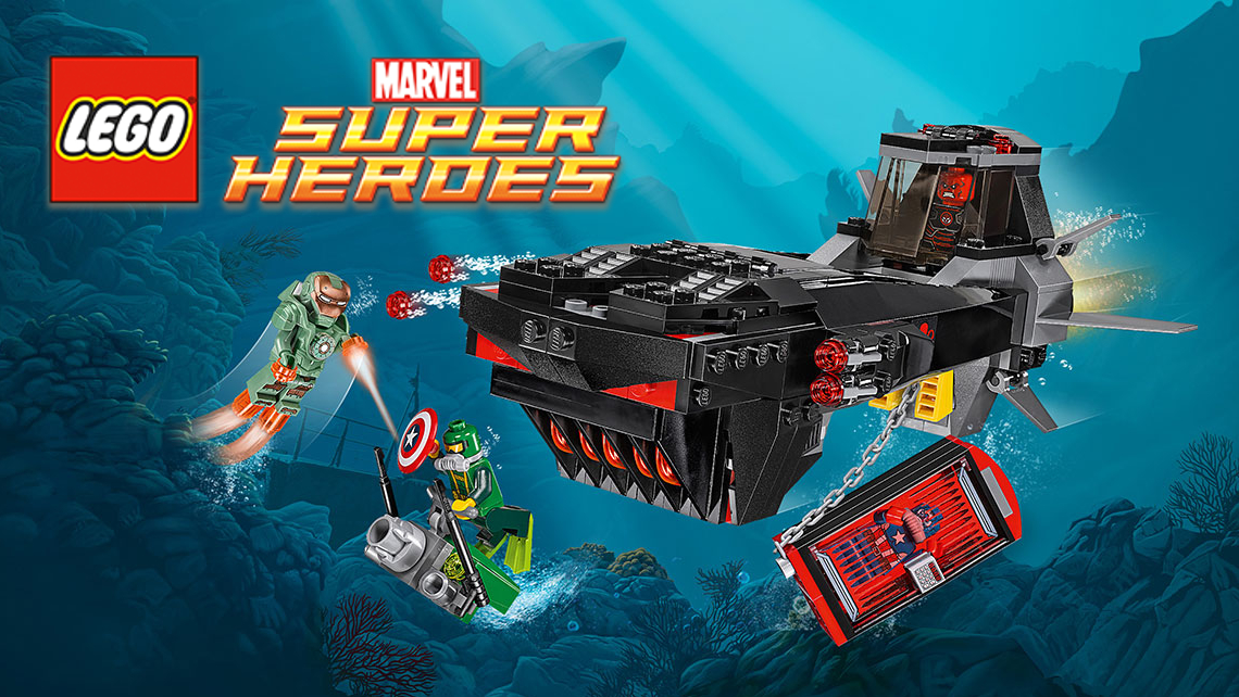 lego super heroes iron skull sub attack 76048